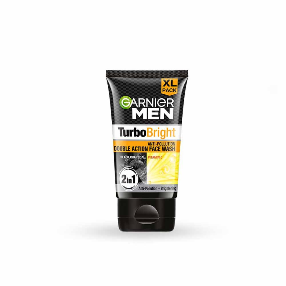 Garnier Men, Face Wash, Balances Oil Level in Skin, OilClear Clay D-Tox, 2 x 150g (pack of 2)
