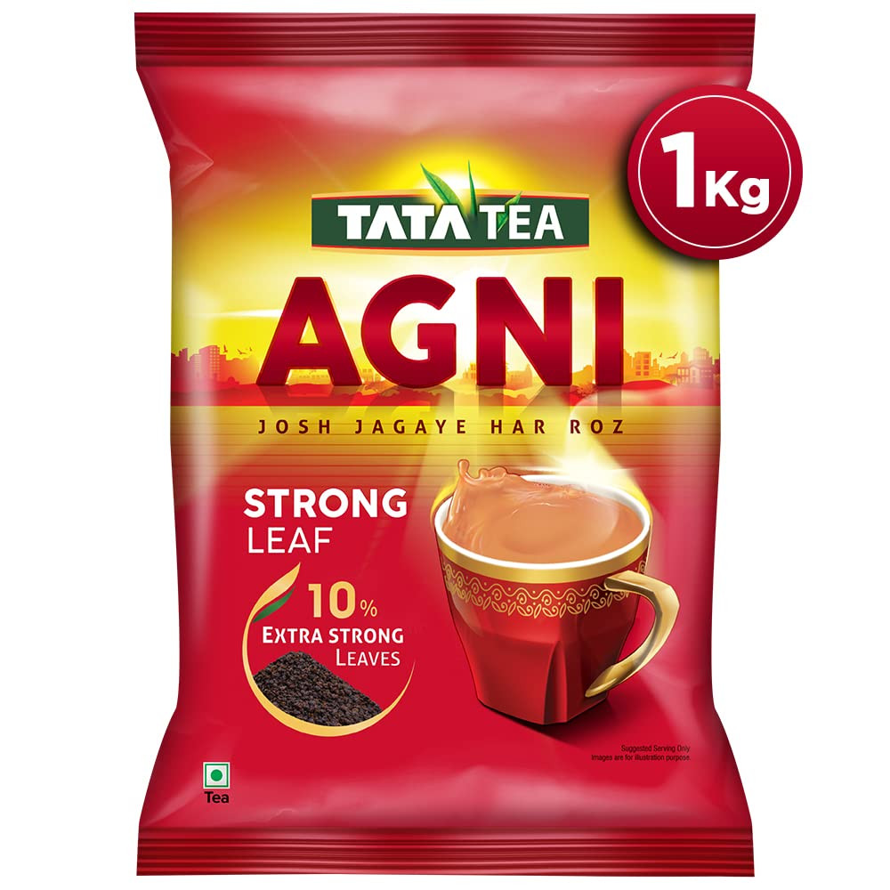 Tata Tea Agni | Strong chai With 10% Extra Strong Leaves | Black Tea | 1 kg