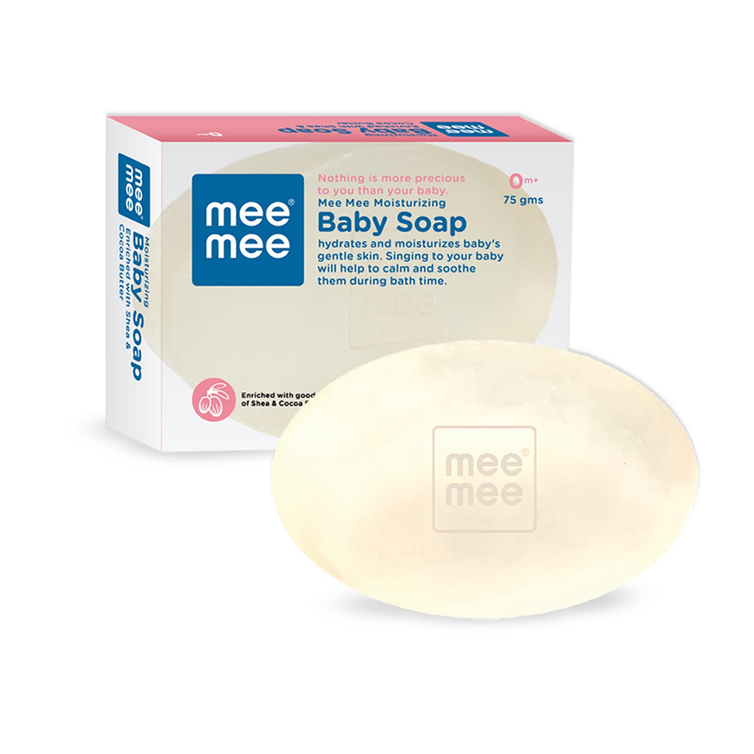 Mee Mee Moisturizing Baby Soap - Chamomile & Olive Bath Bar with 100% Natural Shea & Cocoa Butter.