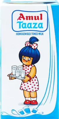 Amul Taaza Homogenised Toned Milk 1L Unique