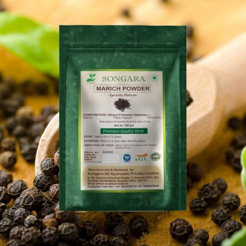Songara Marich Churn 50 Gram Black Pepper Powder (Piper Nigrum) Enhances Nutrient Absorption