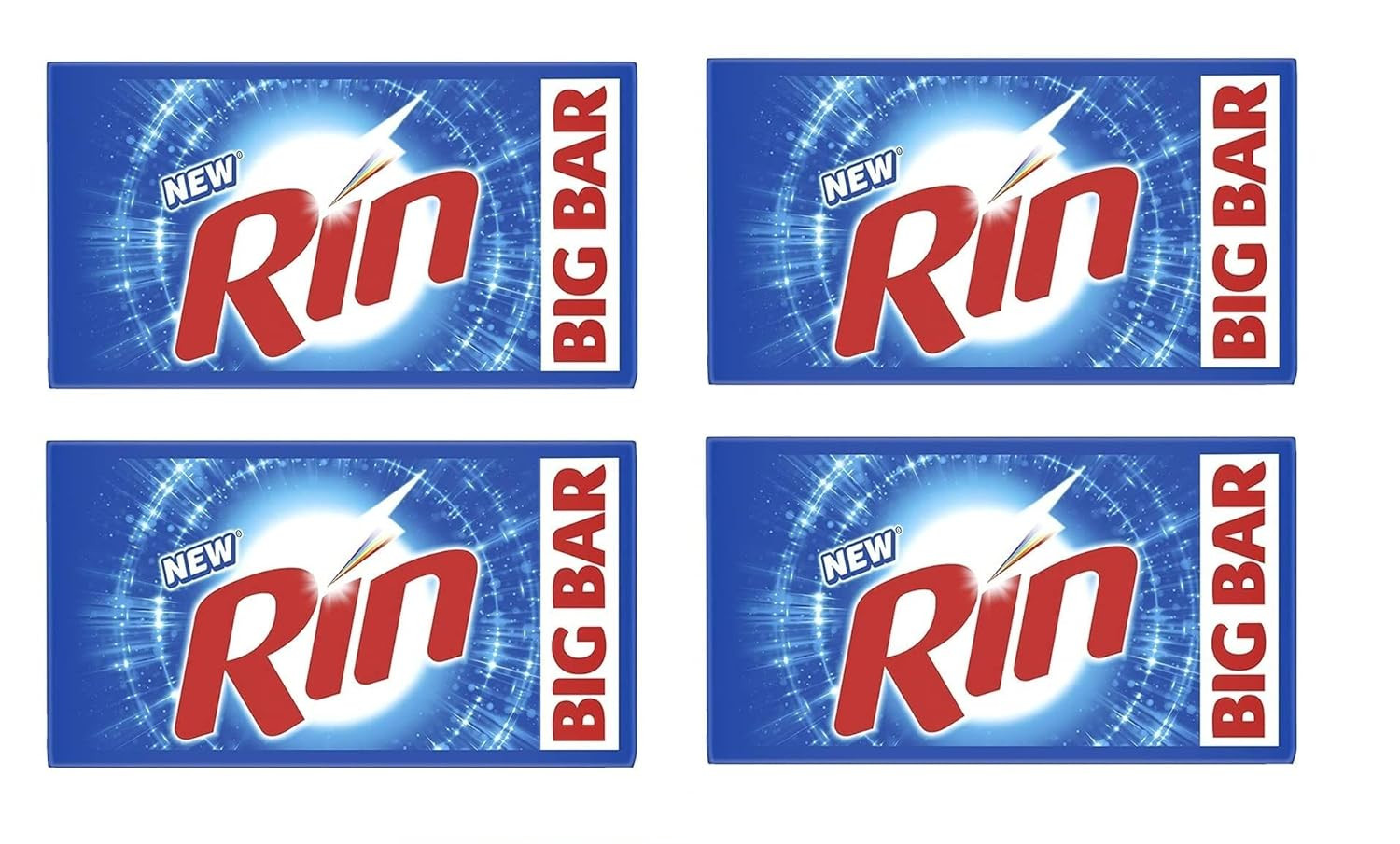 Soap Rin Detergent Bar (250 Grams, Pack Of 4), Pack Of 1