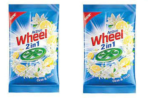 Wheel Active 2 In 1 Detergent Powder 1Kg [Pack of 2]