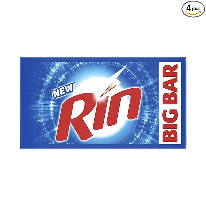 RIN Detergent Bar - 250 g (Pack of 4)