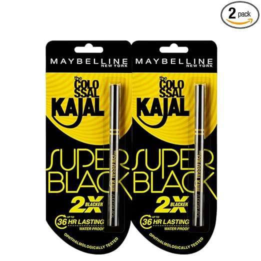 Maybelline New York Colossal Kajal Super Black (0.35g) (Pack of 2)