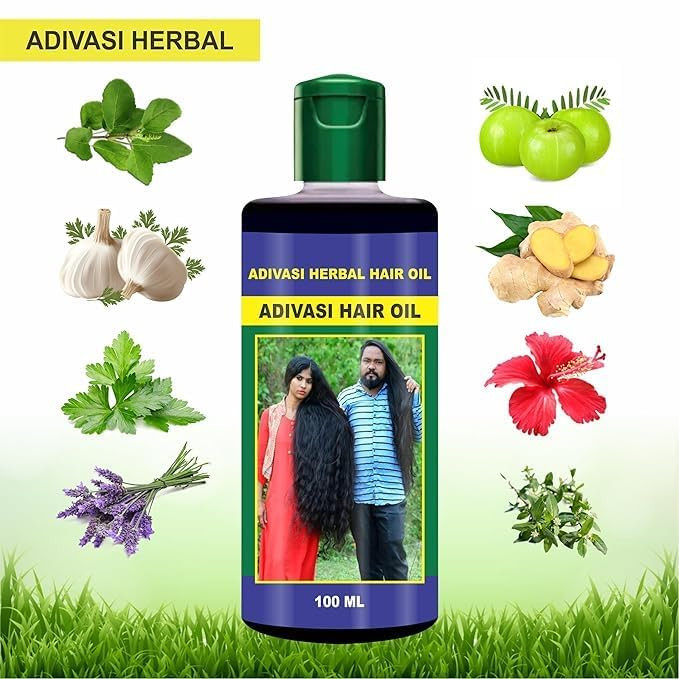 Adivasi hair oil original | Adivasi herbal hair oil for hair growth | Hair Fall Control For women and men |100 ml