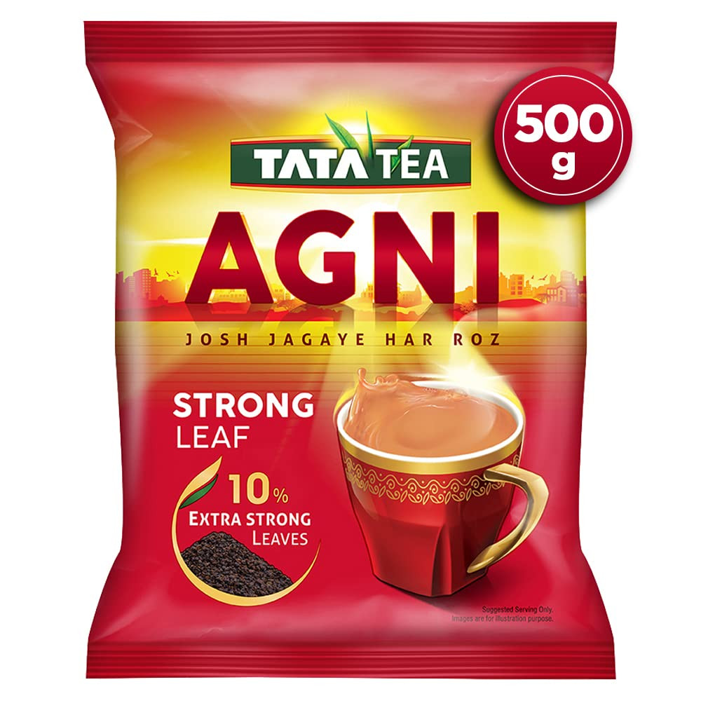 Tata Tea Agni | Strong chai With 10% Extra Strong Leaves | Black Tea | 500g