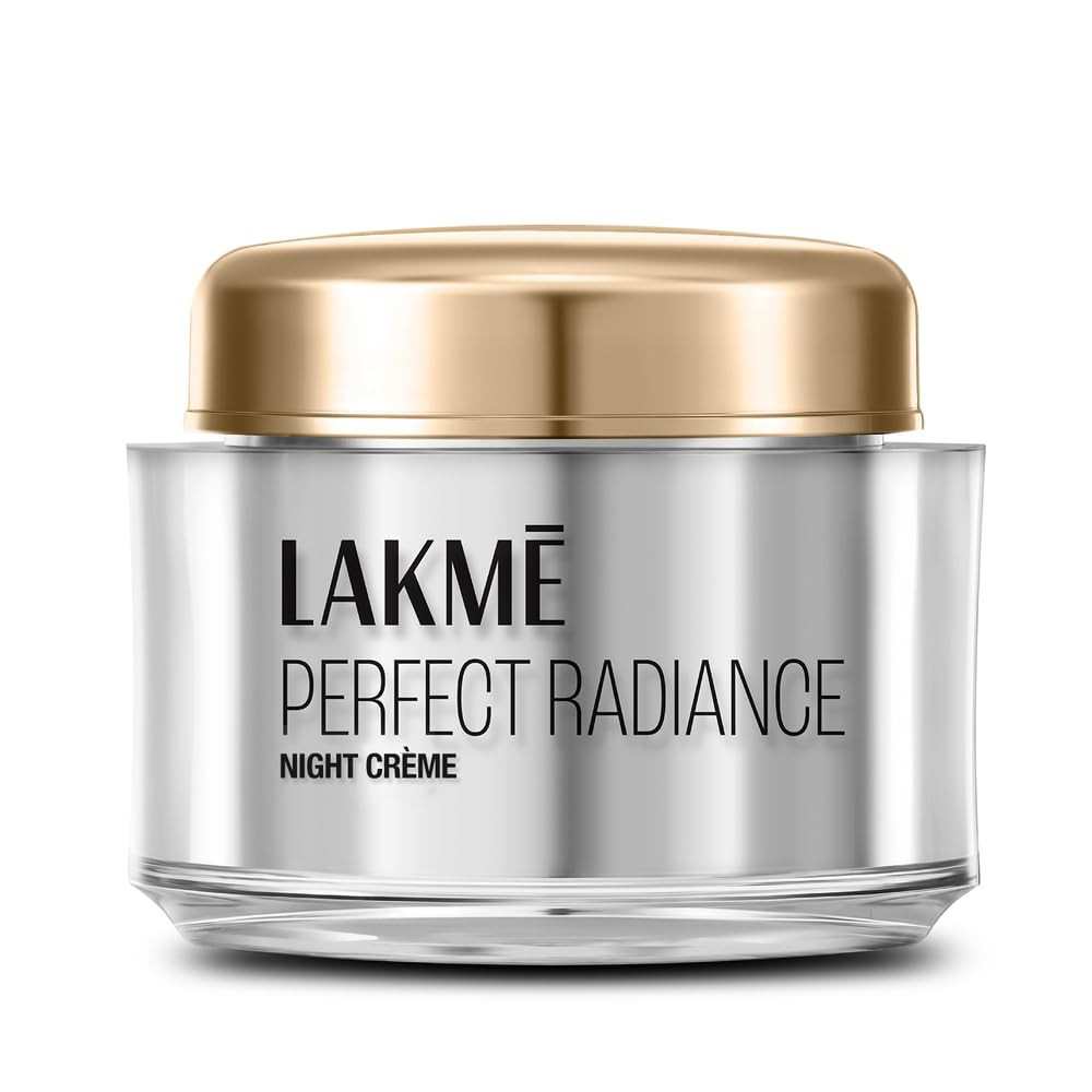 Lakmé Absolute Perfect Radiance Brightening Night Cream 50 G, Daily Repair Face Moisturizer For Illuminated, Glowing Skin -With Glycerin & Niacinamide, 1 Count