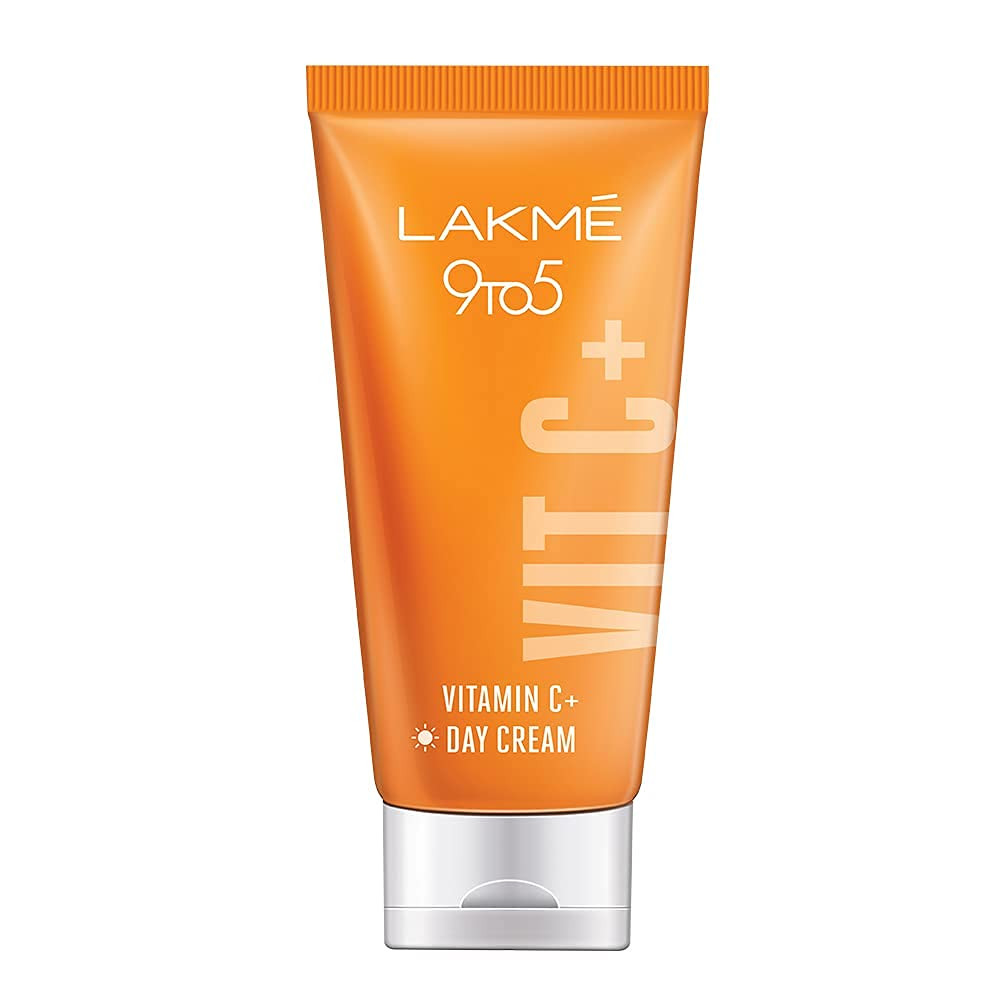 Lakme 9to5 1% Active Vitamin C+ Day Cream for Face | Face Cream for Bright, Glowing Skin | For Dry, 50g