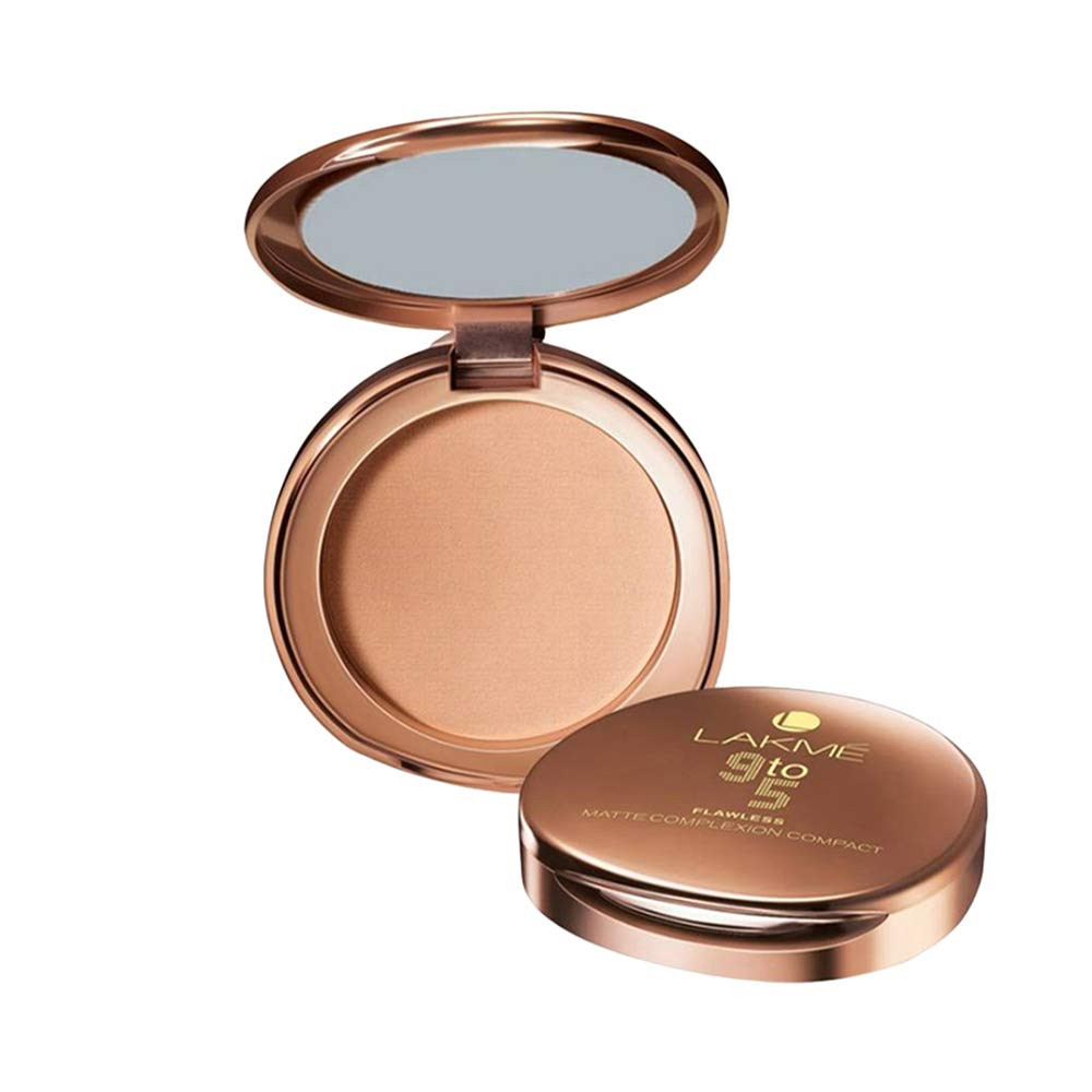 Lakme 9 to 5 Flawless Matte Complexion Compact Powder, Almond, Absorbs Oil, Conceals & Gives Radiant Skin - All Day Matte Finish Face Makeup, 8 g Brand: LAKMÉ