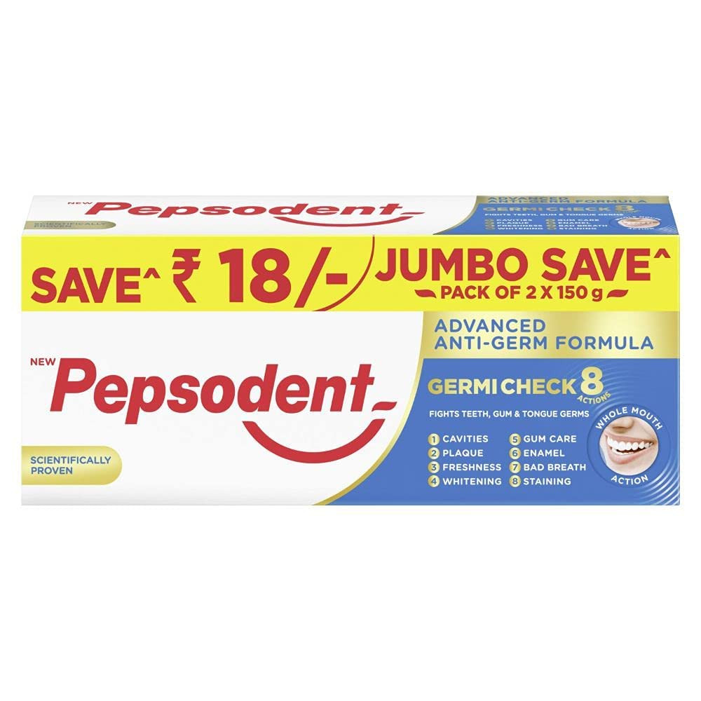 Pepsodent Germicheck 300g (150g x 2, Pack of 2) .